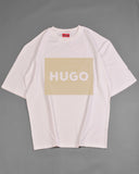 Hugo Cotton-jersey regular-fit T-shirt with logo print White