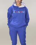 Premium French Terry  Hoodie Tracksuit Women Set Contrast