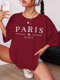 H&M Oversized T-Shirt Maroon