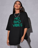 H&M Oversized T-Shirt NO BAD VIBES
