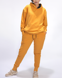 Premium French Terry  Hoodie Tracksuit Women Set Contrast