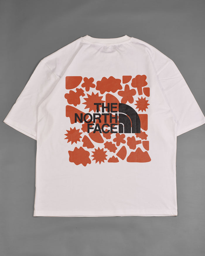 The North Face Doodles back print oversized t-shirt in White