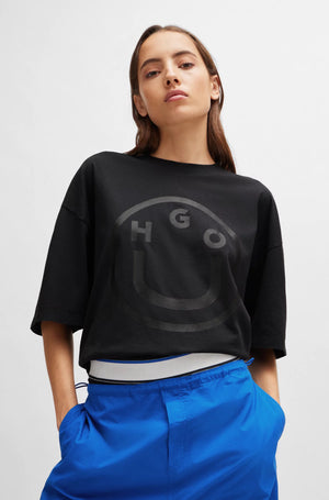 HUGO Oversized-fit T-shirt in cotton with new-season logo