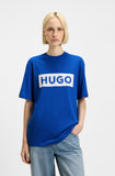 HUGO Cotton-jersey T-shirt with White logo