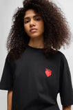 HUGO Cotton-jersey T-shirt with heart artwork