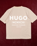 HUGO T-shirt Nalono Relaxed fit Beige