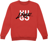 Hugo Dlogonty Crewneck Sweatshirt Navy Red