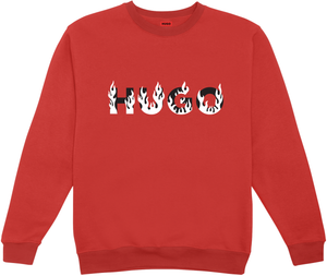 Hugo Ditmo  Crewneck Sweatshirt  flame logo Red