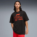 P Shaded - Heavy Cotton Acid Wash Drop Shoulder T-shirt - Black