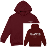 ALLSAINTS Underground Hoodie Burgundy