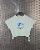 Kids Graphic Tee With Elastic Bottom-Baby Shark