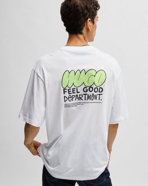 HUGO T-shirt Nalono Relaxed fit white