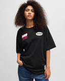 HUGO Cotton-jersey oversized-fit T-shirt with seasonal graphics