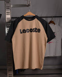 Lacoste Drop Shoulder Raglan T shirt  Beige/Black