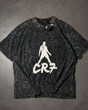 Adidas- Heavy Cotton Acid Wash Drop Shoulder T-shirt -Black