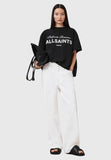 AllSaints Black Tieroth Amelie 100% Cotton T-Shirt
