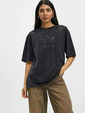 Adidas- Heavy Cotton Acid Wash Drop Shoulder T-shirt -Black