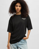 HUGO Cotton-jersey oversized-fit T-shirt with slogan prints