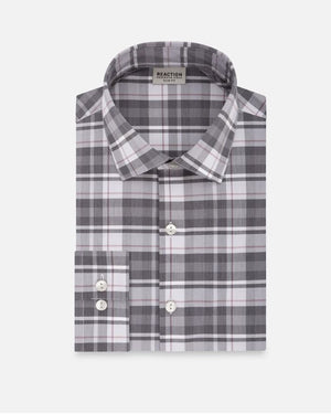 KENNETH COLE LONG SLEEVE SIM-FIT PLAID DRESS SHIRT WITH TECHNI-COLE - handsandhead