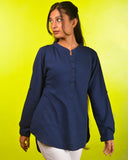 Esprit Full Sleeve Blouse-Nevy Blue