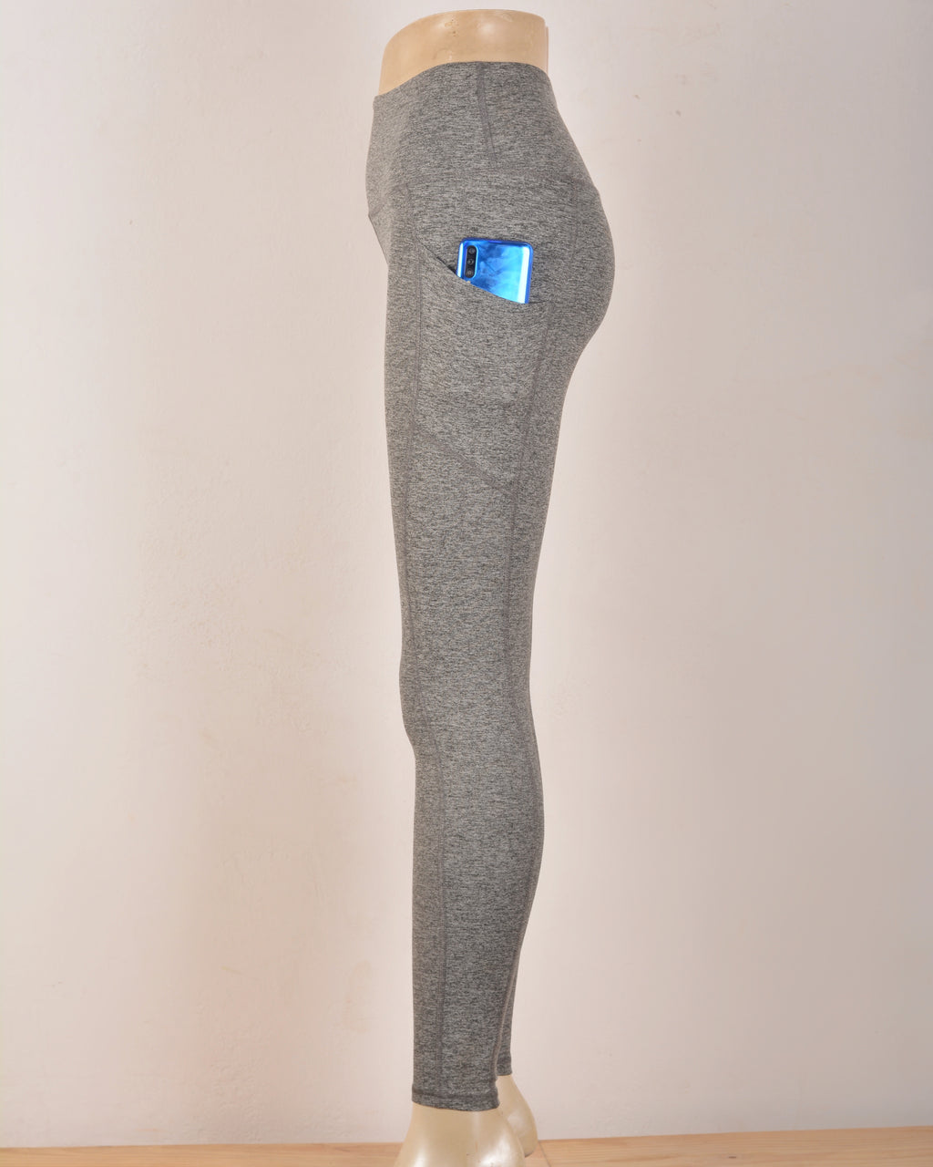 Zobha Women's Heathered Gray Soft Full-Length Leggings Size Small