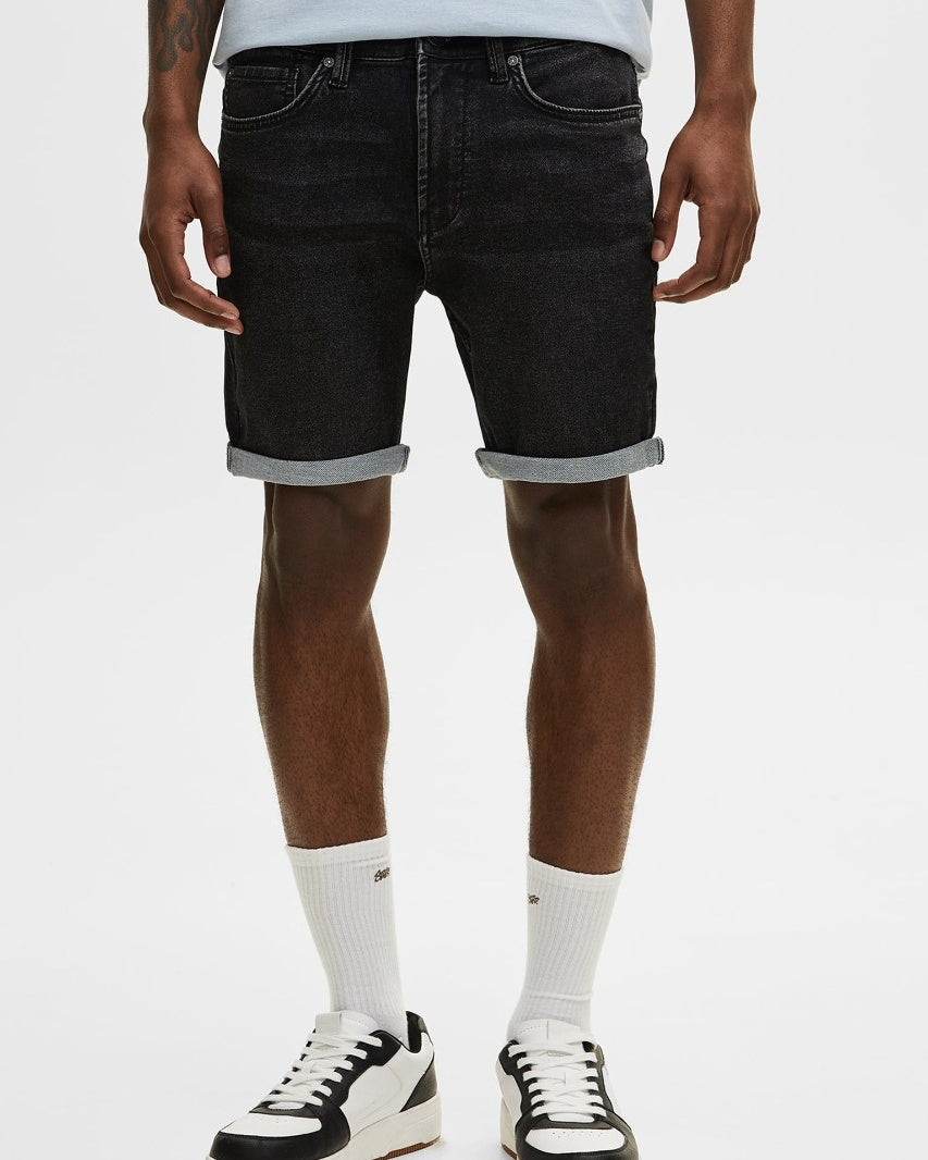 Pull&bear BASIC DENIM BERMUDA SHORTS WITH ROLLED-UP HEMS Faded