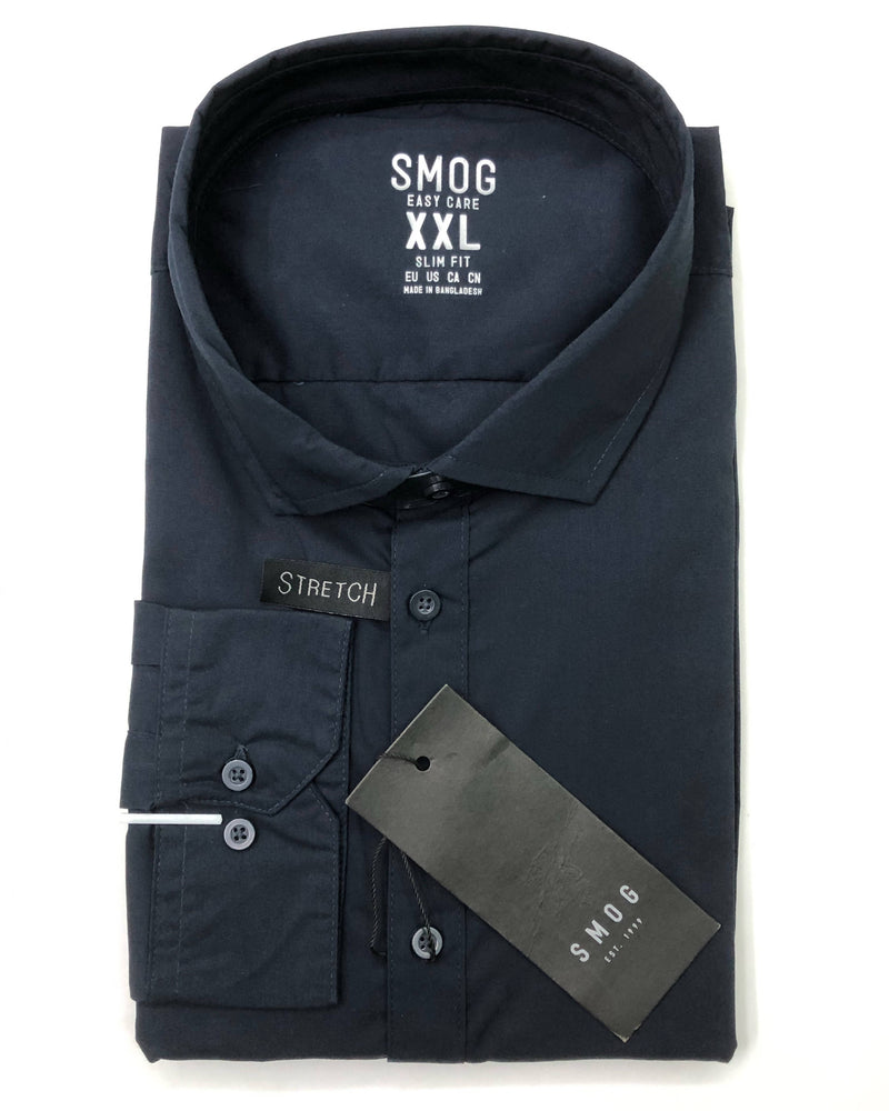 SMOG by The NewYorker Formal Shirts Navy Blue handsandhead