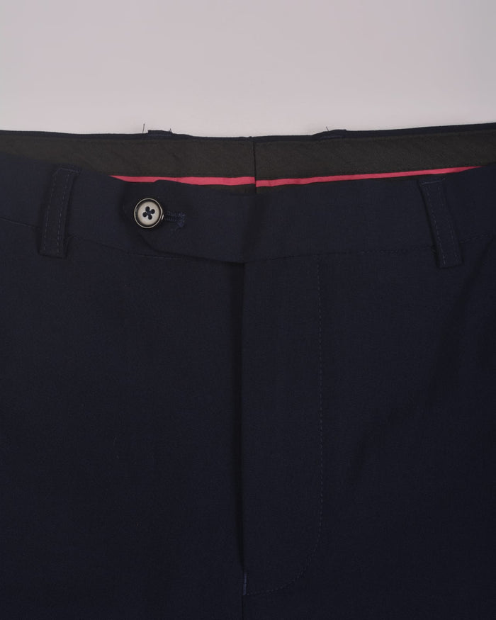 MEN SLIM FIT SMART TROUSERS IN DEEP BLUE