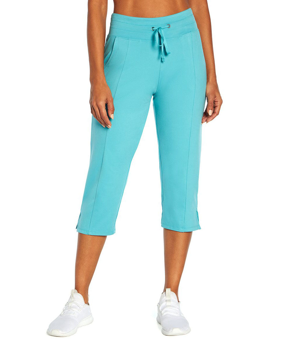 Athletic Works Women's Blue Core Knit Capri Pants W/ Pockets X